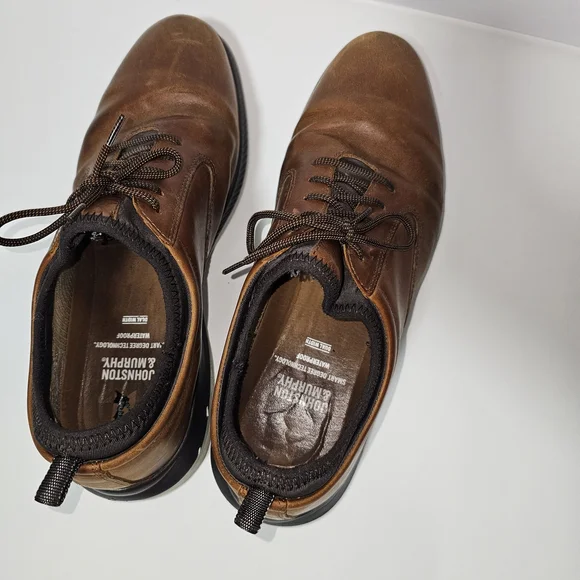 Johnston & Murphy Tan Leather Oxfords - Picture 6 of 8
